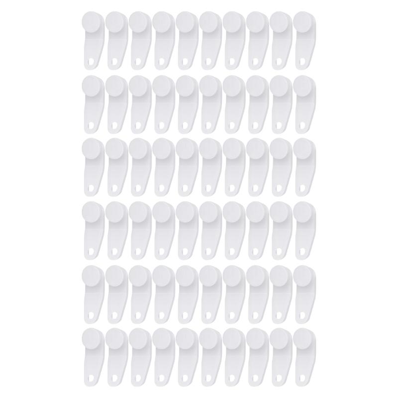 30/60Pcs Curtain Track Gliders Hooks White Traverses Rod Slides Replacement Parts for Window Shower Drapery Curtain