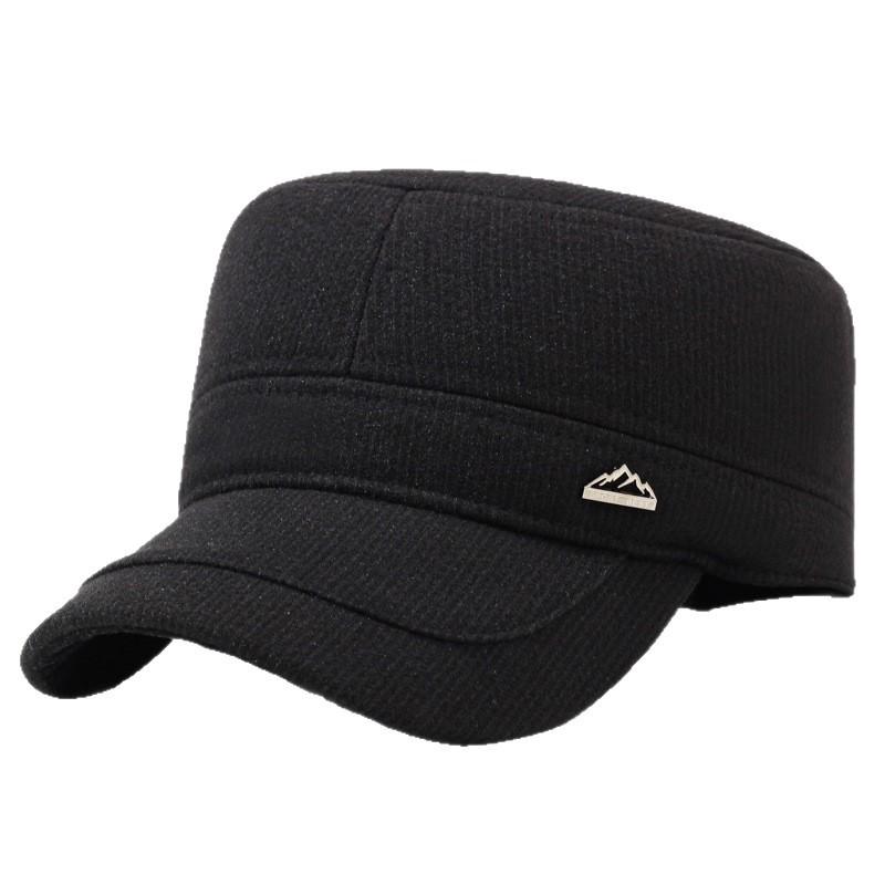 Winter Warm Wool Flat Cap for Middle-Aged Men