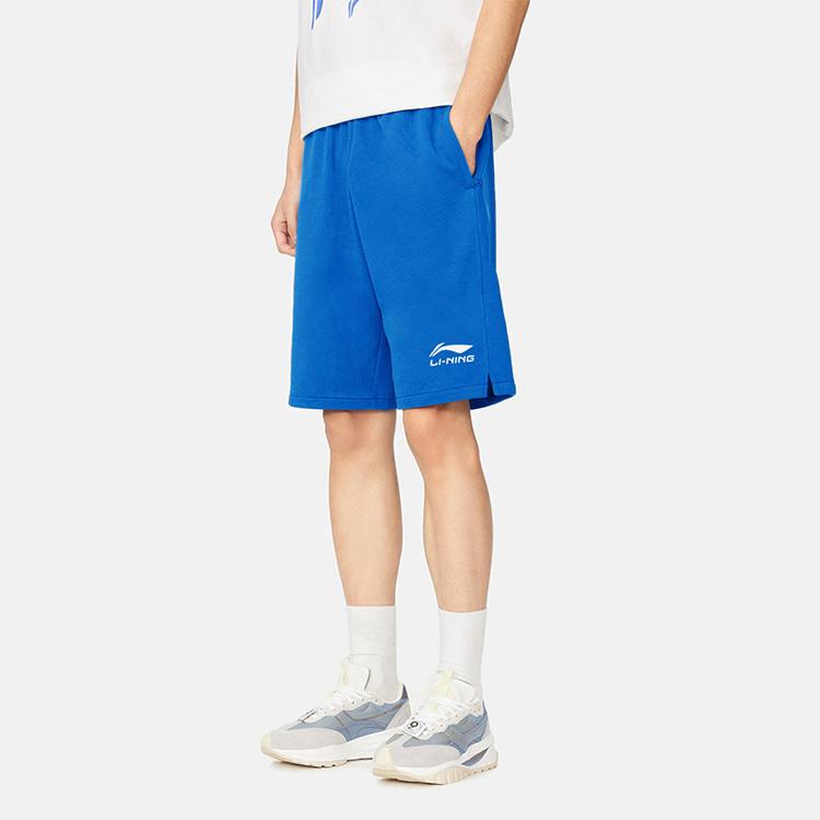 Li Ning Plain Lightweight Quick-Dry Breathable Sports Training Shorts Men Shorts Blue AKSS455-2