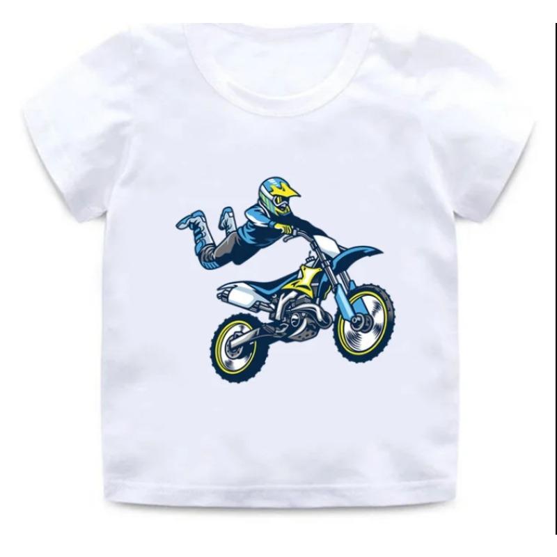 

Крутые футболки для мальчиков для мотокросса Rider, летняя модная детская футболка, уличная одежда, одежда для маленьких девочек, детские топы 3T