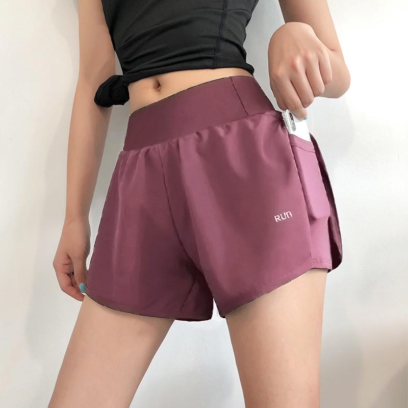 Women's High-Waisted Quick-Dry Sports Shorts for Yoga and Running