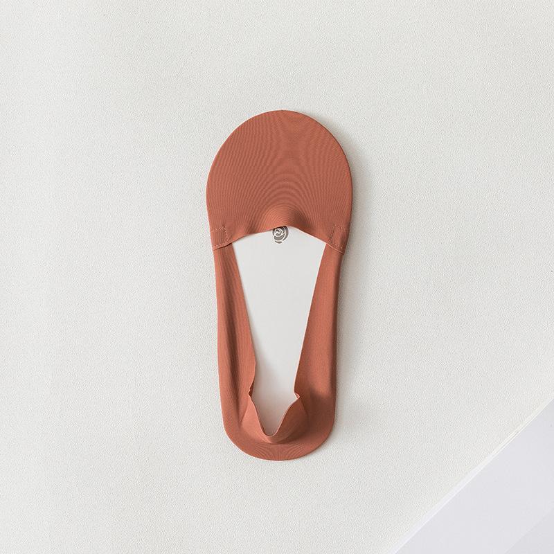 Women's Summer Solid Color Ice Silk Shallow Mouth Invisible Non Slip Cotton Bottom Boat Socks