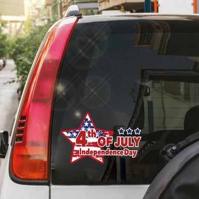 Naklejka na samochód Dzień Niepodległości Flaga Amerykańska Dekoracja Naklejka Wodoodporna Części Zewnętrzne Stylizacja Samochodu