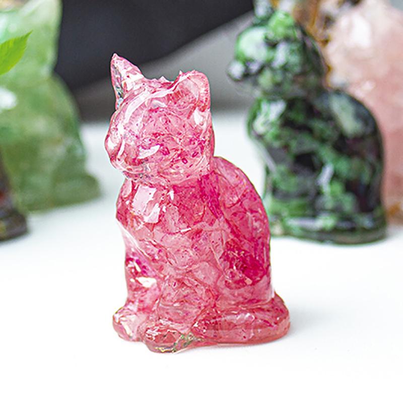 Katze Schmuck Traditionell Desktop Wohnaccessoires Teeset Haustier Sammlung Skulptur Handwerk