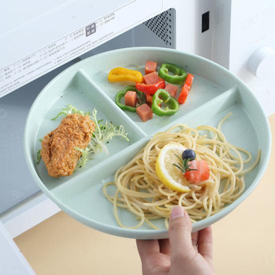 1 Set Divided Dinner Plates Unbreakable Portion Control Divided Diet Plates Reusable Picnic Plates Microwave Dishwasher Safe