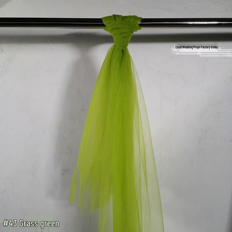 High-Density Swiss Organza Yarn Wedding Decor Fabric: Table Runner, Ceiling Drapes, Chair Sash Props