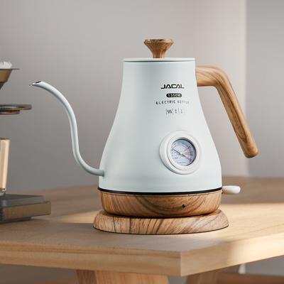 110V/220V retro rychlovarná konvice 1,0 l husí krk štíhlá ústní konvice na ruční vaření kávová konvice Rychloohřevná konvice s teploměrem