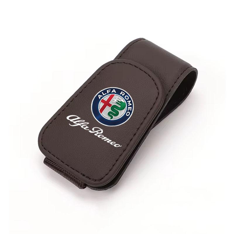 Universal Car Sunglasses Clip Card Ticket Holder Stand Sun Visor For Alfa Romeo giulietta 159 mito giulia stelvio 147 Accessorie