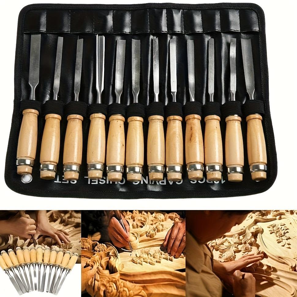 12 Sharp Woodworking Tools,Manual Operation Suitable for Beginners, Enthusiasts,Ideal Gift for Woodworking Enthusiasts and Suitable for Carving