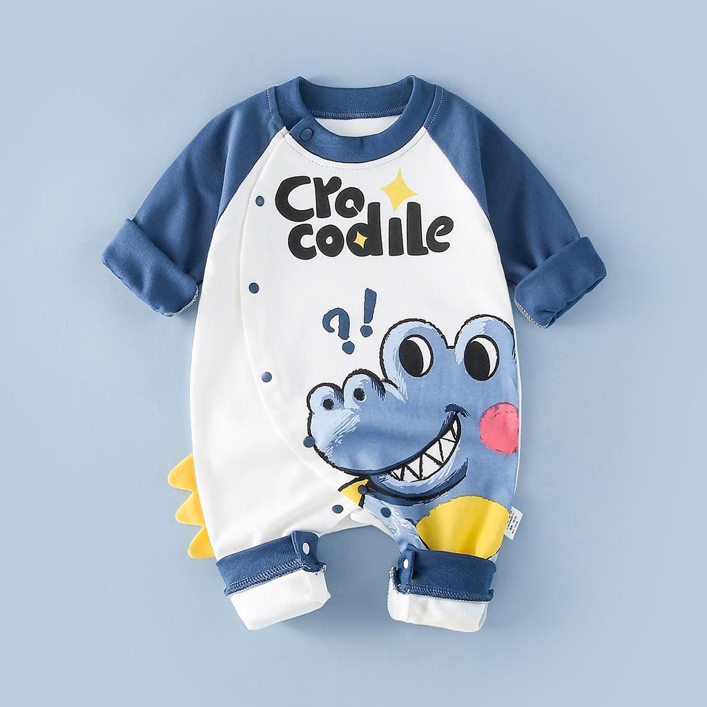 Newborn Unisex Cotton Rompers: Long Sleeve Onesies for Spring & Autumn