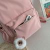 New Nylon Solid Color Schoolbag for Men and Women Students Cute Rabbit Ears Cute Backpack