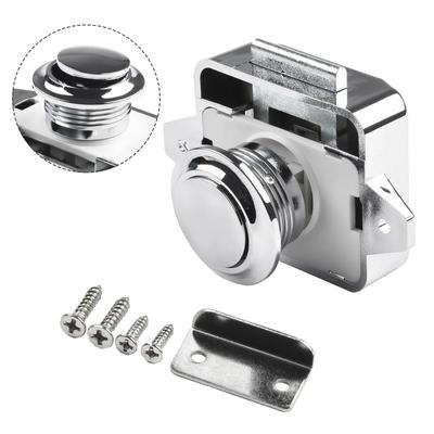 Keyless RV Push Cabinet Locks  Cabinet Door Catches Locks Cupboard Door Motorhome Cabinet Camper Caravan Latch Knob