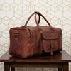 Handmade Leather Duffel Bag Men Women, Personalised Leather Duffel Travel Gym Duffle Bag - Christmas Gift