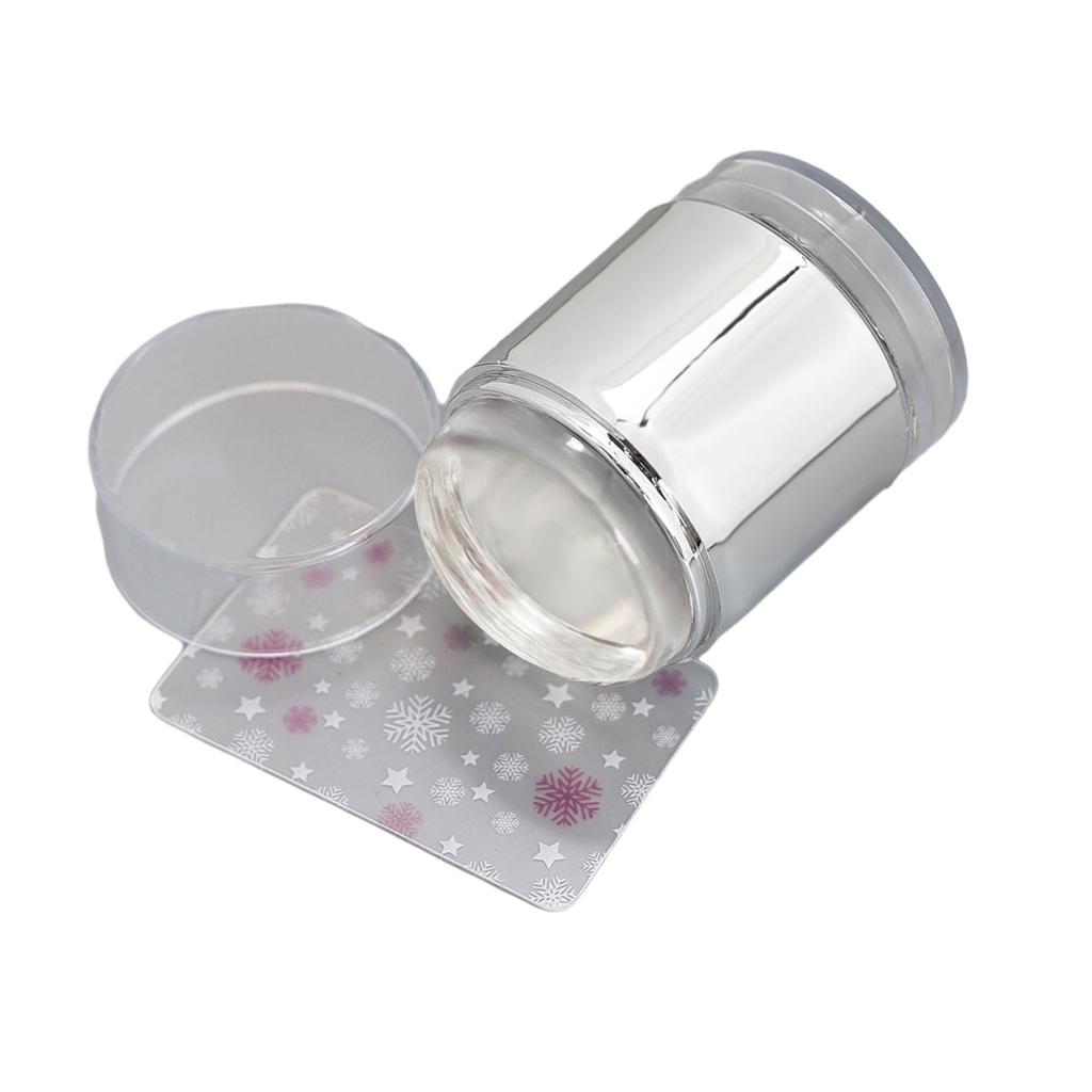 Razítko na nehty Průhledný silikonový gel na razítko se škrabkou pro DIY dekorace nehtů Průhledné viditelné tělo Bez ztráty místa