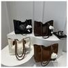 Korean Casual Large Capacity Women's Tote Bag - 2024 Trendy Simple Handbag for Versatile Commutes