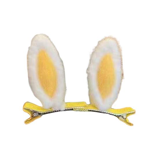 Yousheng Hair Pin 3D Cat Ear Plush Hair Clip Soft Fluffy Vibrant Colors Rounded Metal Clamp Kids Hairpin Autumn Winter Hairstyles School Travel Party