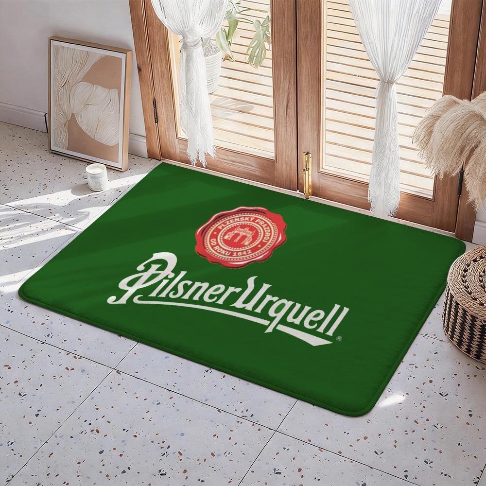 Dywanik podłogowy P-Pilsner Urquell Eco - Flanelowy wycieraczka antypoślizgowa bezwonny dywanik podłogowy do wnętrz miękki krótki plusz dywanik domowy