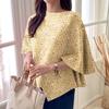 ZANZEA Women Casual Round Neck Floral Print Cape Shape Short Sleeve Blouse