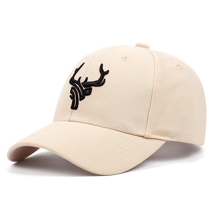 High Quality Unisex Animal Antlers Embroidery Baseball Net Caps Spring and Summer Outdoor Adjustable Casual Hats Sunscreen Hat