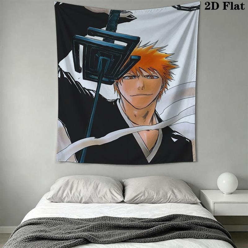 Bleach Wall Tapestry Aesthetic Wall Hanging Printed Fabric Blanket Decorative Tapestries for Bedroom Living Room Home Decor