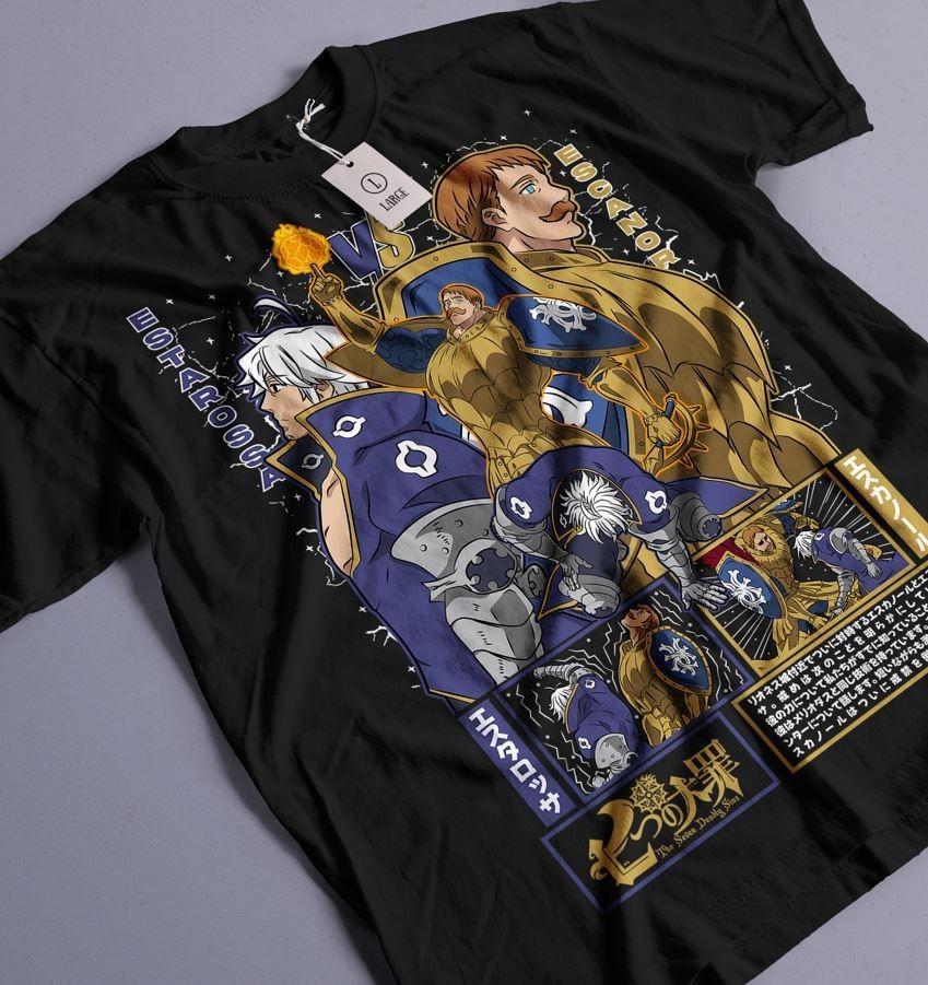 

Escanor The Seven Deadly Sins,nanatsu taizai,Hawk,Ban,Anime Unisex Soft T-Shirt S