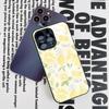 Fruit Lemon Phone Case for Iphone 16 15 14 12 11 13 Pro Max Mini 8 X Xr Xs Puls Black Glass Cover
