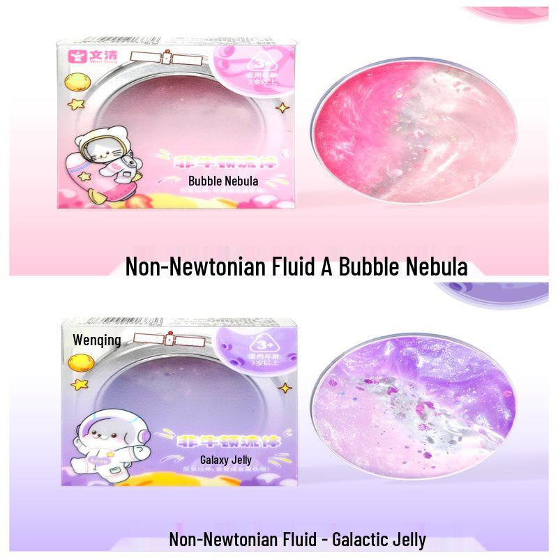 Non-Toxic Liquid Glass Slime: Bouncing Non-Newtonian Fluid Toy for Kids - Colored Clay
