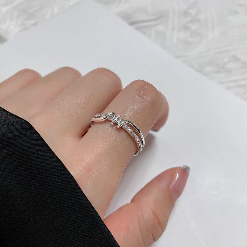 Lindon Copper Alloy Zircon Ring Ladies Jewelry Wedding Promise Party Gift
