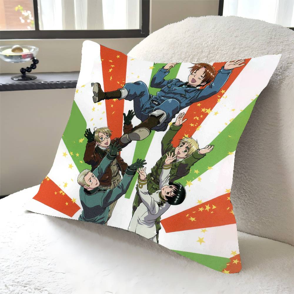 1 st Varm Anime Hetalia Axis Kuddfodral Fyrkantig Sovrum Soffa Fritid Bekväm Kudde Bil Heminredning