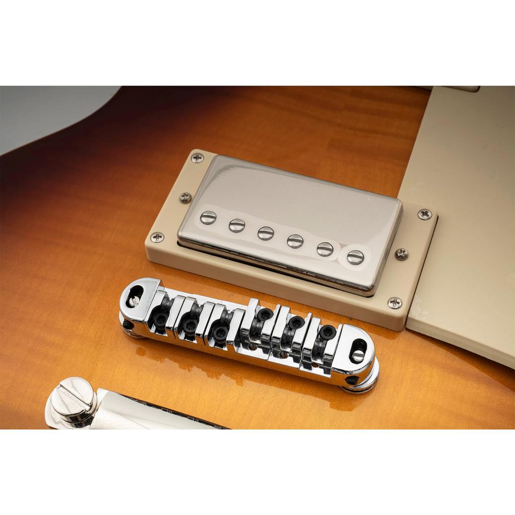 Musiclily Guitar Roller Bridge for Les Paul Electric Chrome 10.3mm LP/SG Guitar,