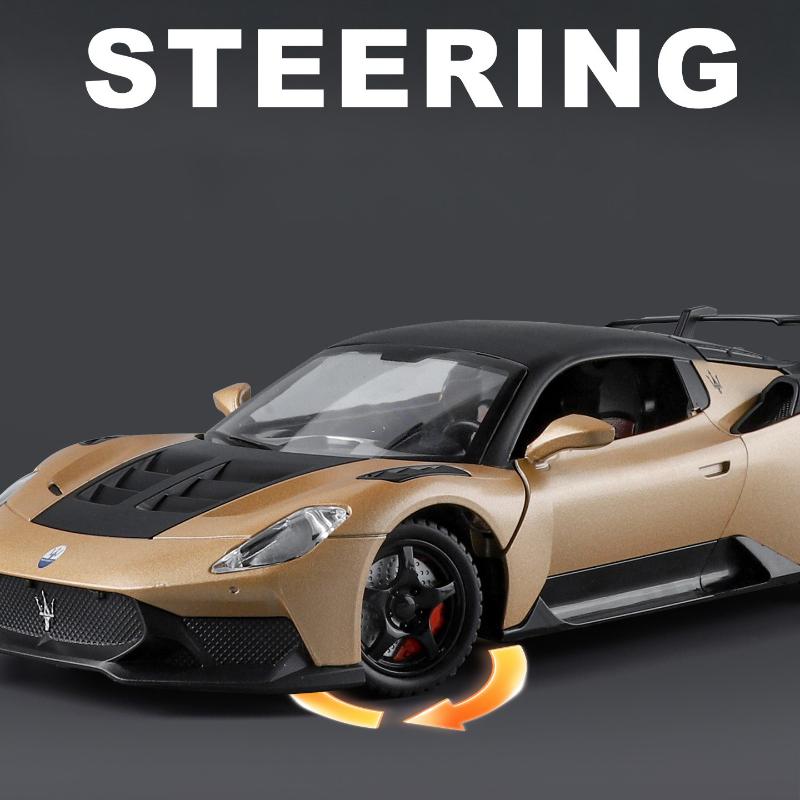 1:24 MC20 GT2 Supercar Alloy Cast Toy Car Model Sound and Light Advanced Collection Ornament Car Models Gift