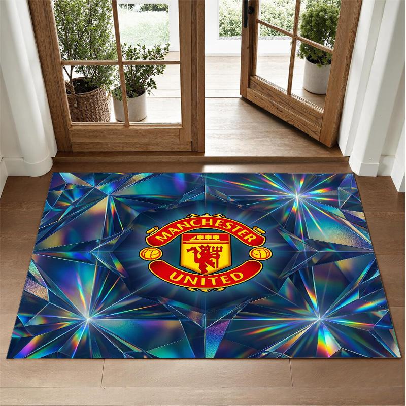 Manchester United Design Kristall Samt Teppich Weiche Dekorative Matte für Schlafzimmer Eingang