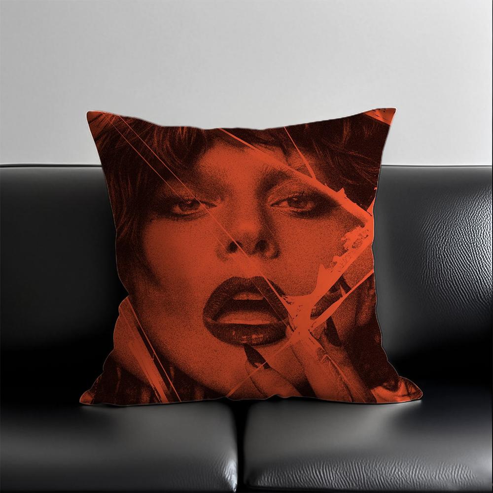 Singer L-Lady Gaga Mayhem Pillow Case Anti-Dustmite Pillowcase Invisible Zipper Silky Short Plush Sofa Cushion Cover