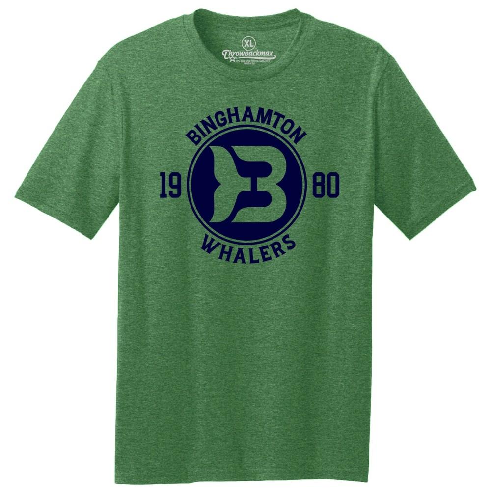 Binghamton Whalers  Circle  Logo 1980 Hockey Classic Cut TRI-BLEND Tee Shirt Unisex T-Shirt S