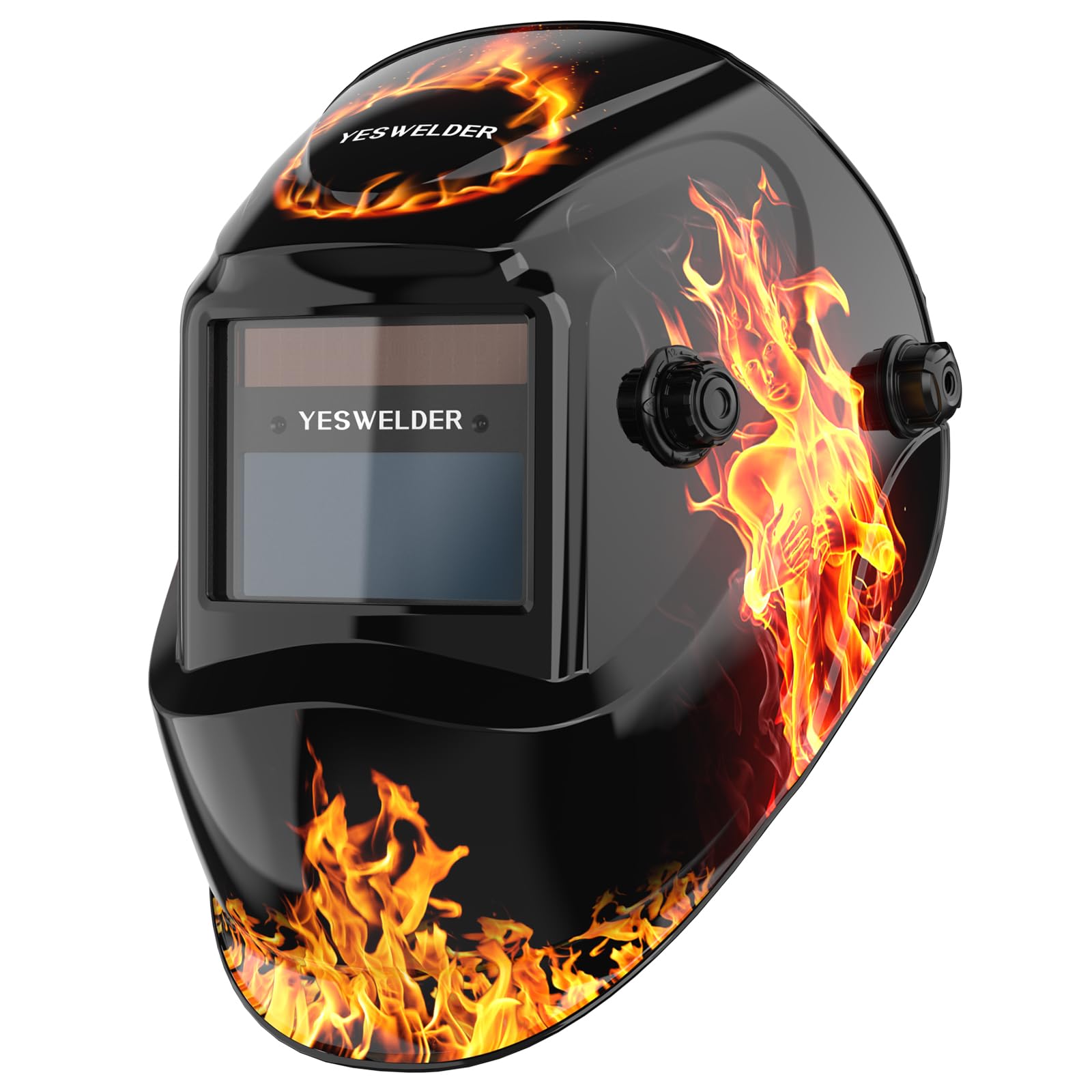 

YESWELDER Сварочные очки с истинным уровнем светоблокировки, совместимые с и дуговой сваркой, шлем с автоматическим затемнением на солнечной батарее, цвета, 1/30 000 секунды,