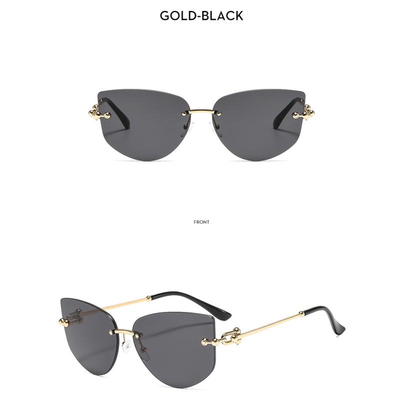 Women's sunglasses, men's and women's fashion polygonal frameless sunglasses