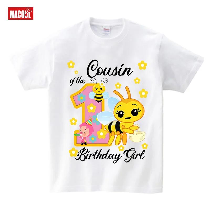 

Семейные праздничные наряды Женская футболка Bee Sweet Наряды для семейной вечеринки по случаю дня рождения 4XL