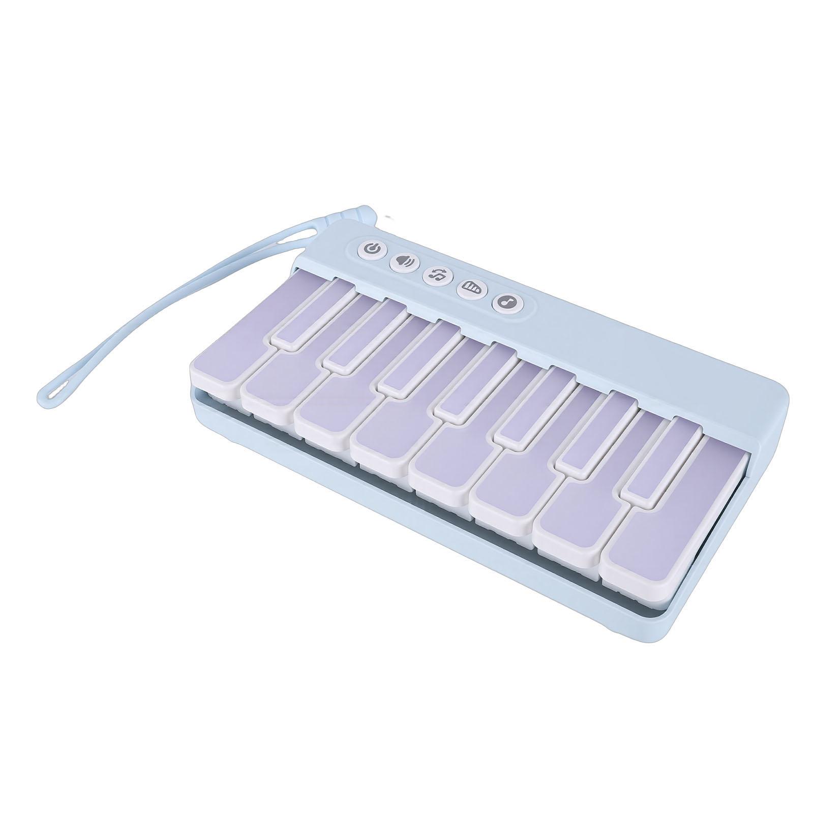 Мини-клавиатура пианино игрушка с цветными огнями Карманное дорожное пианино для малышей Портативная музыкальная игрушка-клавиатура