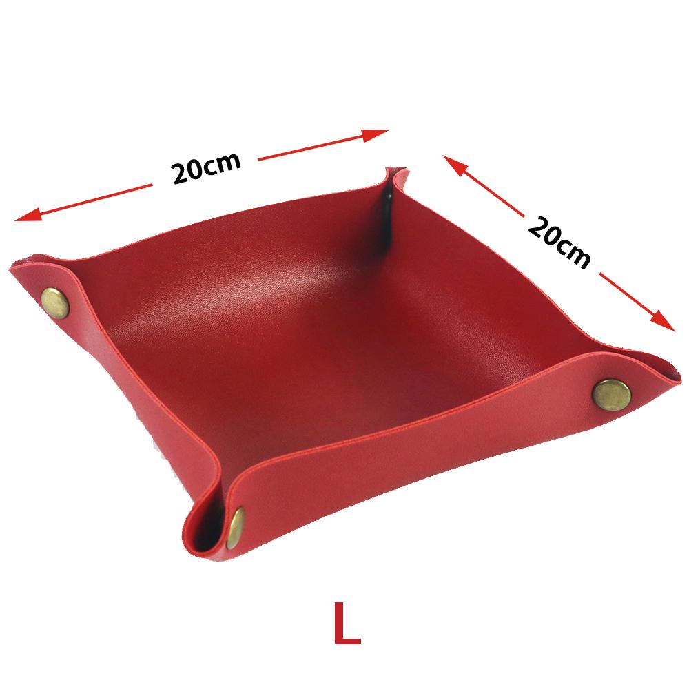 Rolling Folding Dice Game Storage Tray PU Leather Tray Table Storage Tools