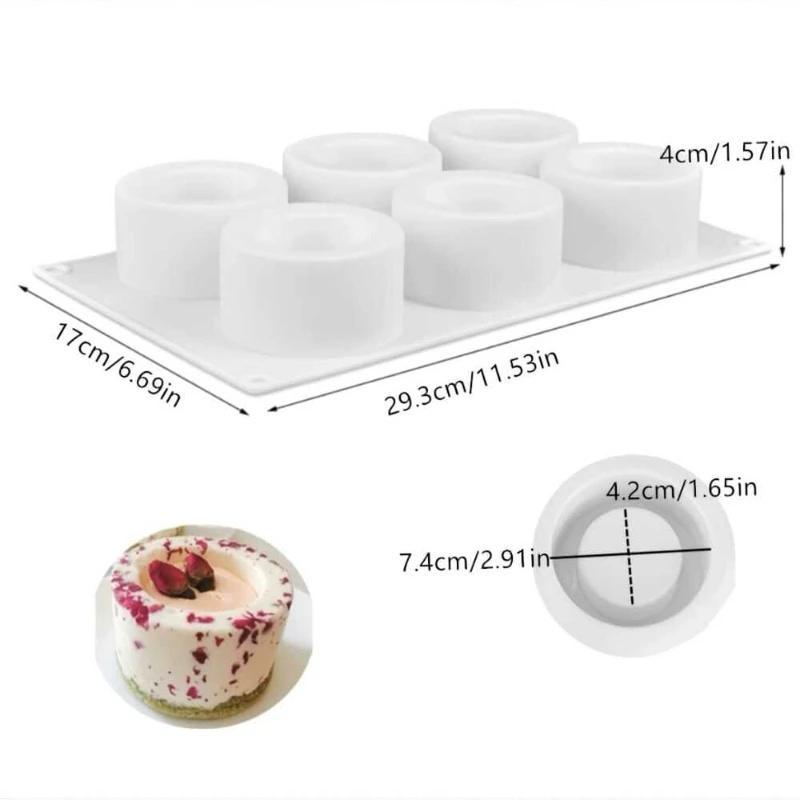 Silicone Pudding Cup Mold Chocolate Mousse and Cake Decorating Tools Bakeware Dish Muffin Pan Non-Stick Baking Supplies