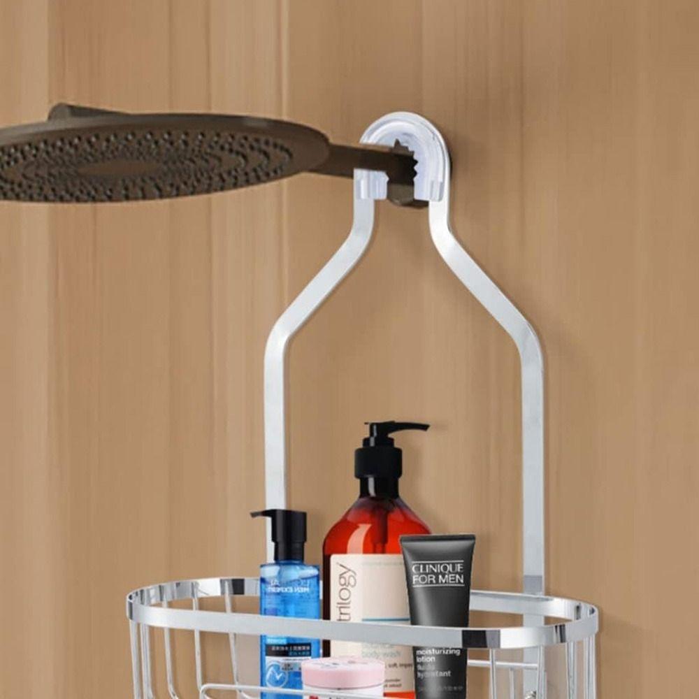 Rustproof Over Shower Head Organizer Hooks Soap Holder Durable Storage Rack Shampoo