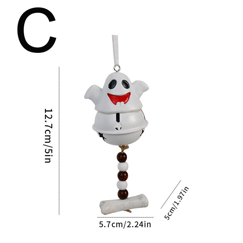 

2025 Halloween Cute Cartoon Ghost Wind Chime Hanging Ornaments Halloween Resin Pendant Happy Halloween Day