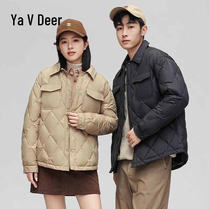 

Yalu 2025 Unisex Casual Lapel Shirt-Style Down Jacket XL