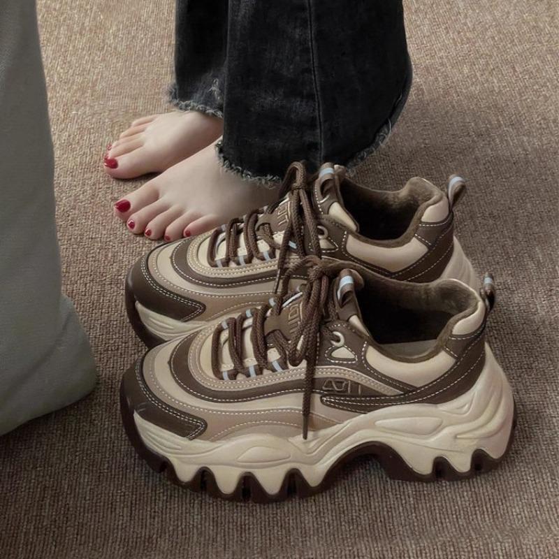 Women's shoes summer casual heightening platform dad shoes versatile running sneakers women's trend