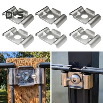 10 pezzi di clip di giunzione antiruggine resistenti alla corrosione facili da installare connettori per pannelli di recinzione con viti clip di giunzione in metallo