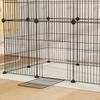 Small Animal Cage, Outdoor Enclosure, Modular Construction, 0.72 m² Area, Steel, Black