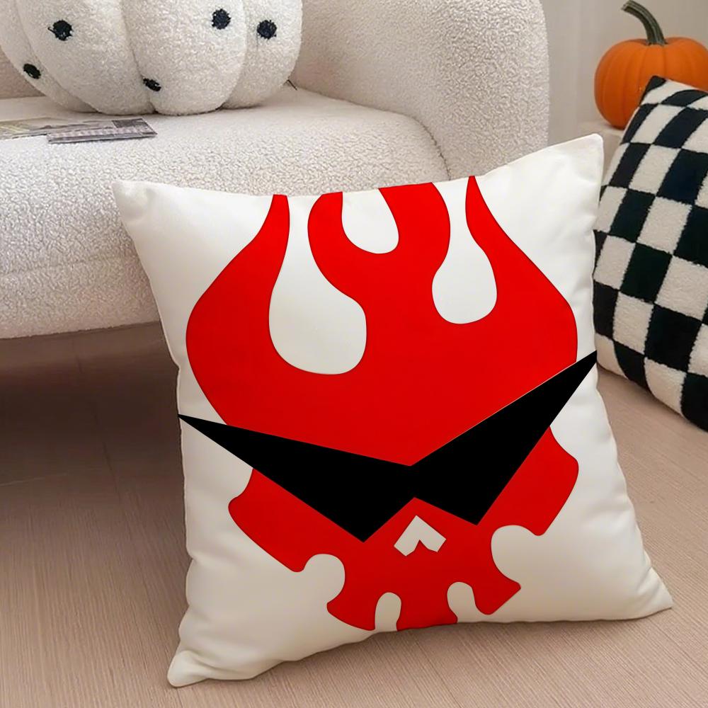Ttengen Toppa Anime Cushion Cover Throw Pillow Cover Hidden Button Durable Polyester Chair Cushion