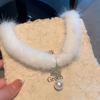 Christmas New Snowflake Pearl Choker Necklace Cute Winter Jewelry Women
