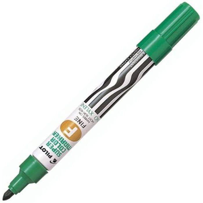 Marqueur permanent - PILOT - Supercolor - Pointe ogive 4 mm - Boîte de 12 - Couleur verte