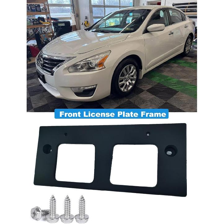 FASTCHE Front License Plate Frame Compatible with 2013 2014 2015 Nissan Altima Front Bumper License Plate Holder Mounting Bracket Replace #